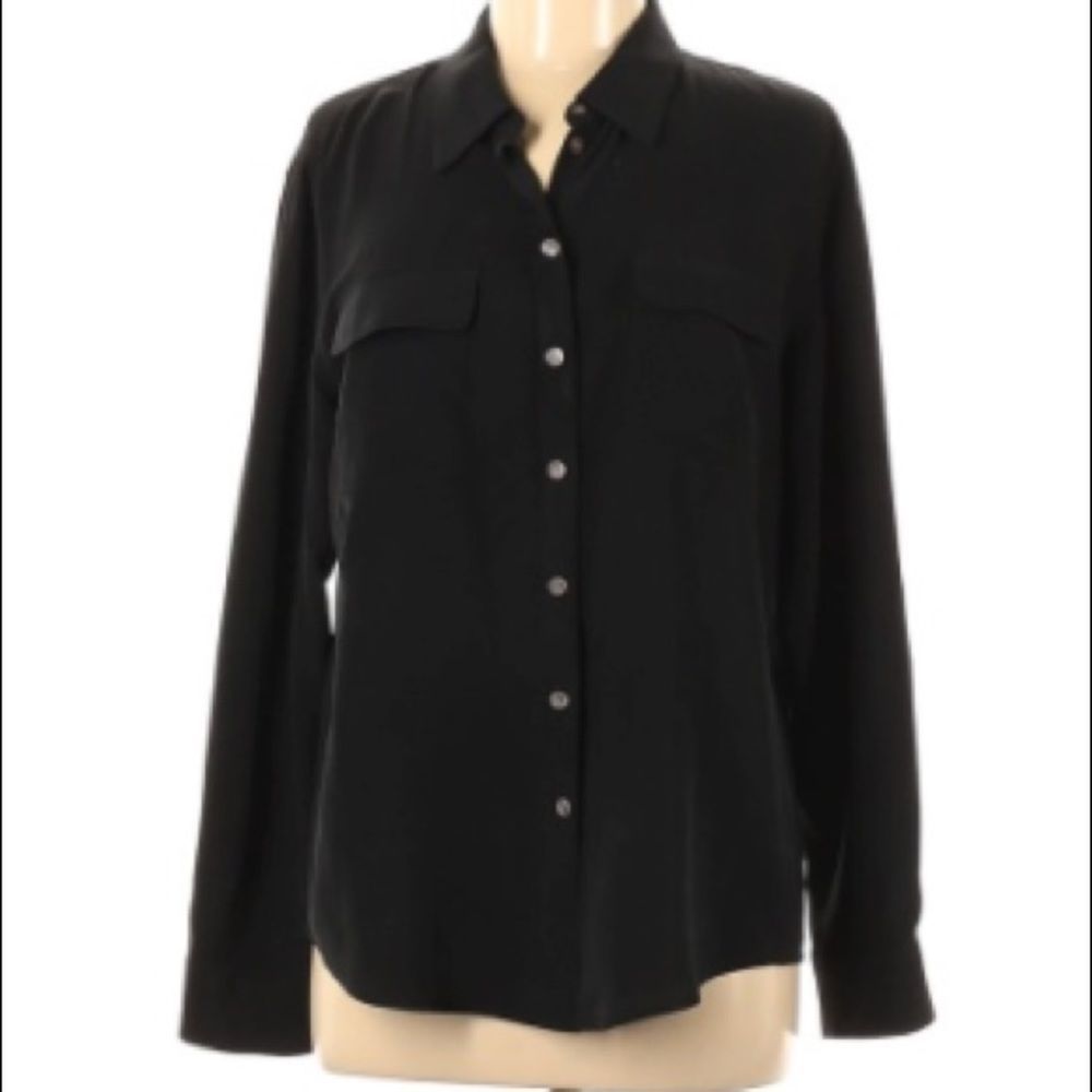 Vince Camuto Black Long Sleeve Button Down